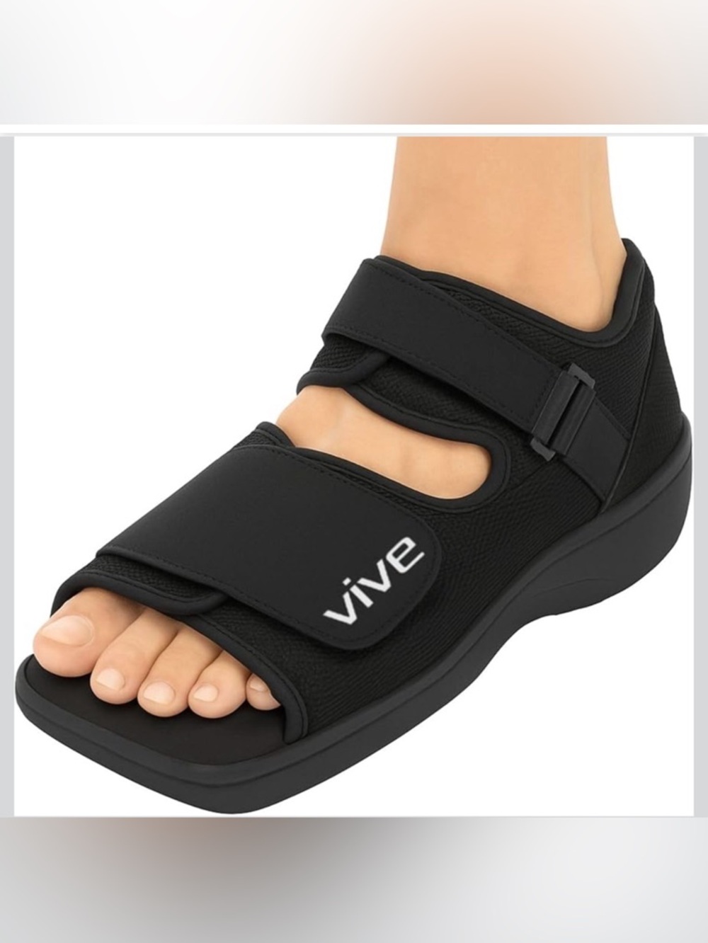 Vive Post Op Shoe - Lightweight Medical Walking Boot with Adjustable Strap - L